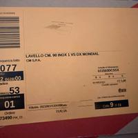 Lavello acciaio inox 90 cm VS DX Mondial marca CM