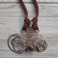 Collana amuleto macramè Occhi di Buddha