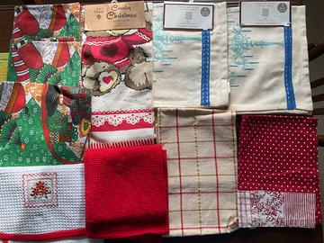 Set 10 strofinacci Natale nuovi