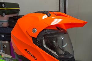Casco Acerbis arancione enduro/motard con visier