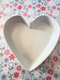 Pirofila in ceramica a forma di cuore
