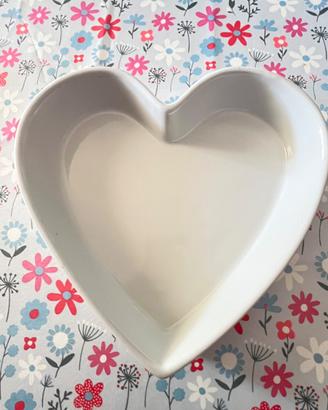 Pirofila in ceramica a forma di cuore