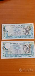 4 Pezzi da 500 lire carta del 1979 come nuove.