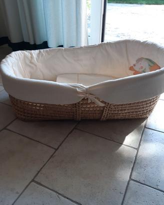 Culla cesta Mosè in vimini + vaschetta OKBaby