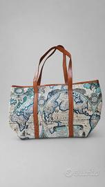 Borsa  stampa mappa vintage