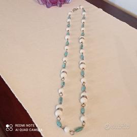 Collana Lunga Vintage in Cofanetto Portagioie 