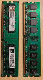 Coppia Ram Kingston DDR2 1GB