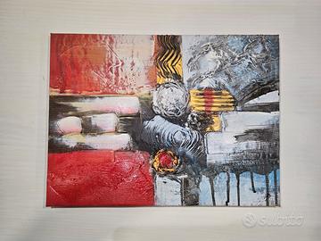 quadro astratto materico colori acrilici