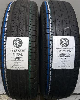 2 GOMME 195 75 16C GOODYEAR A64962