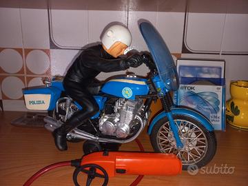 modellino reel moto polizia stradale da collezione