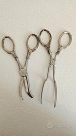 Antiche forbici per uva pinza per dolci in argento