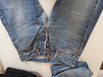 jeans levis originali usati lavati.