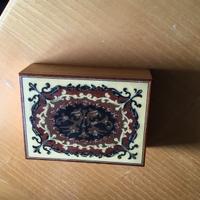 Porta carte vintage in legno