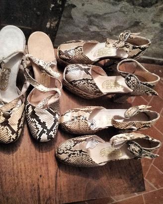 scarpe di pitone mondo Albion stilista fiorentino 