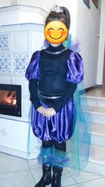 Vestito Carnevale Principessa/Strega 8 anni