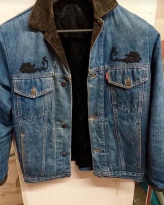 Giacca Levi's vintage in denim imbottita.