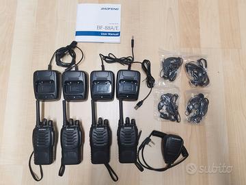 set di 4 Walkie Talkie professionali 16 canali