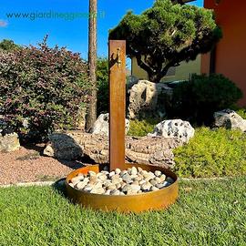 FONTANA PER GIARDINO IN CORTEN 10X10 H90