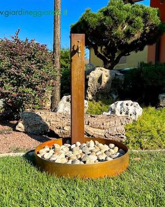 FONTANA PER GIARDINO IN CORTEN 10X10 H90