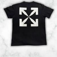 T-Shirt Off-White Nera - Stampa Pittorica