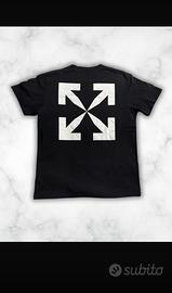 T-Shirt Off-White Nera - Stampa Pittorica