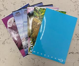 Set di sei quaderni.