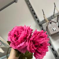2 peonie finte rosa
