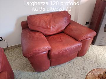 Divano e maxi poltrona vera pelle