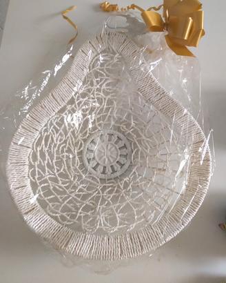Vassoio in raffia bianca MAI USATO
