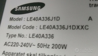TV samsung LE40A336J1D ricambi