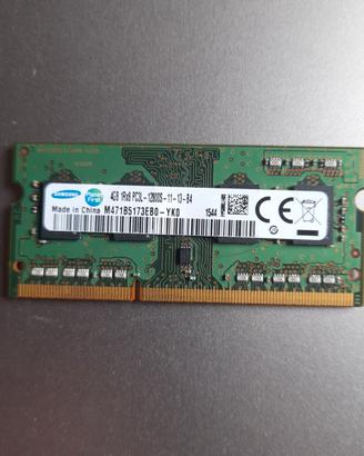 4gb Samsung 1600 Mhz 12800s ddr3l sodimm