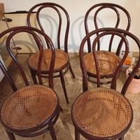 mobili antichi sedie thonet + panca + attaccapanni