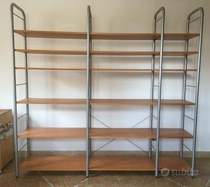 Libreria vintage Ikea in tubolare e ciliegio