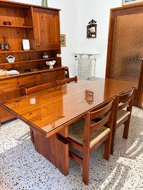 Tavolo da Pranzo in Pino + 6 Sedie
