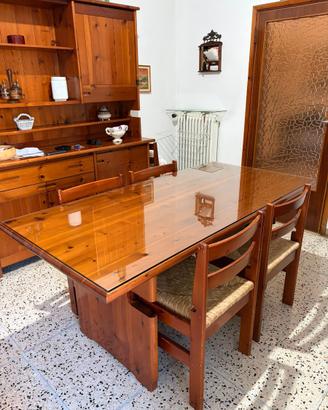 Tavolo da Pranzo in Pino + 6 Sedie