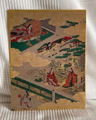 Stampa su carta riproduzione Genji Monogatari