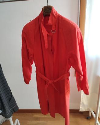 Impermeabile rosso sfoderato