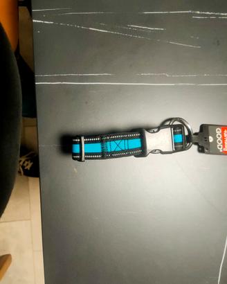 Collare cane M blu nero NUOVO