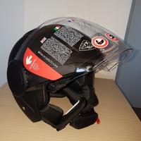 Nuovo casco jet colore nero opaco omologato