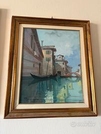 Dipinto autentico Aldo Marangoni veduta di Venezia