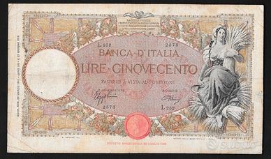 Banconota da 500 lire del 1942