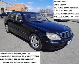 Mercedes Classe S 500 V8 2000 GPL SCADUTO - LEGGI