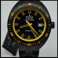 EDOX Hydro-Sub nero acciaio PVD