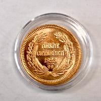 2 MONETE ORO 100 KURUSH FDC 2022