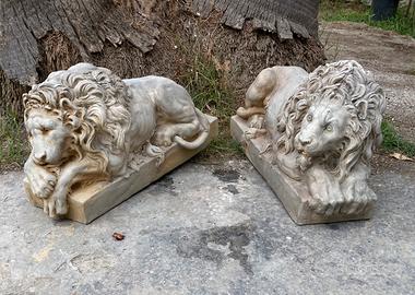 Coppia leoni marmorina