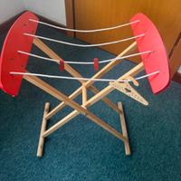Asse da stiro+stendino in legno Montessori