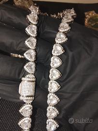 COLLANA BIG TENNIS CUORI LUXURY 