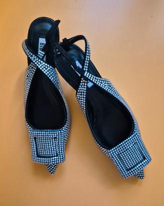 Scarpe donna slingback Bibi Lou con brillantini 