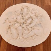 Bassorilievo in gesso quadro putti cm 66x56