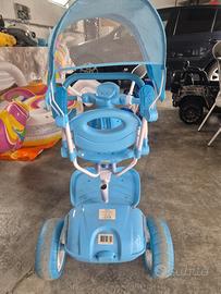 triciclo con bastone per bambini